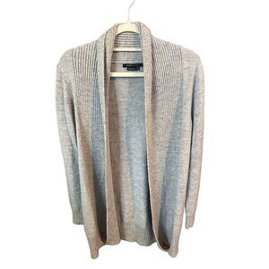 BCBGMAXAZRIA gray long knit cardigan wool‎ blend sz M